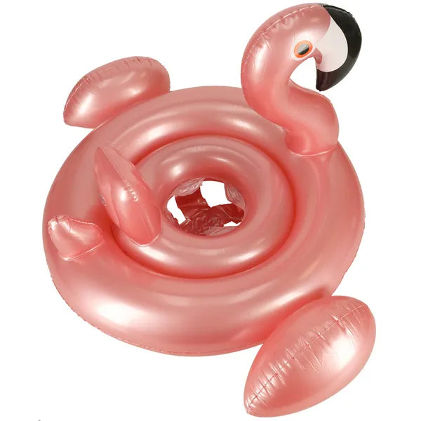 Flamingó formájú ülőkés úszógumi, 60 cm, 1–3 év, max 20 kg
