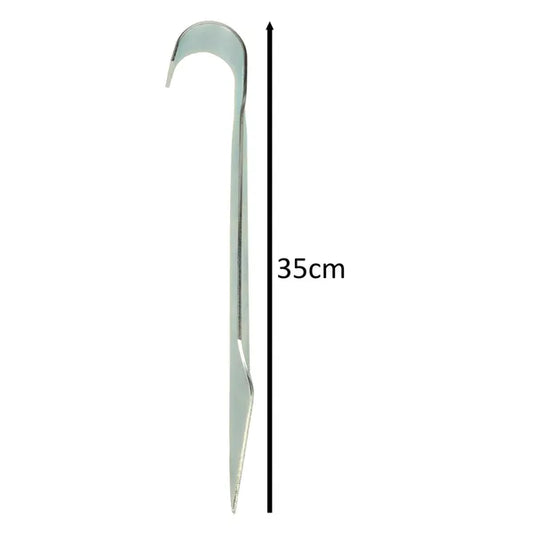 Acél földhorgony kampók trambulinhoz, 6 db, 35×4 cm