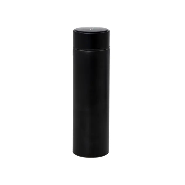 Fekete 500 ml LED hőmérős rozsdamentes termoszbögre