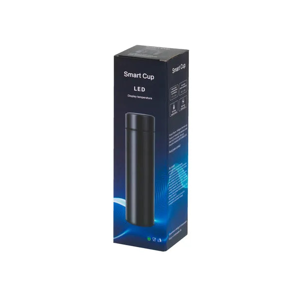 Arany LED hőmérős termoszbögre, 500 ml, rozsdamentes acél