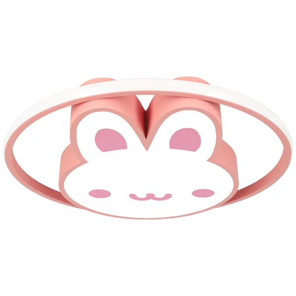 Rózsaszín LED plafon gyerekszobába, dimmelhető, távirányítós, nyuszi 50 cm