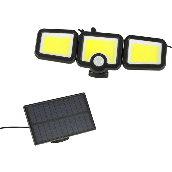 Solar LED reflektor 3-az-1-ben, mozgás- és alkonyérzékelő, 6500 lm, IP65