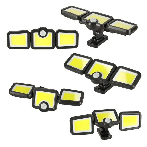 Solar LED reflektor 3-az-1-ben, mozgás- és alkonyérzékelő, 6500 lm, IP65