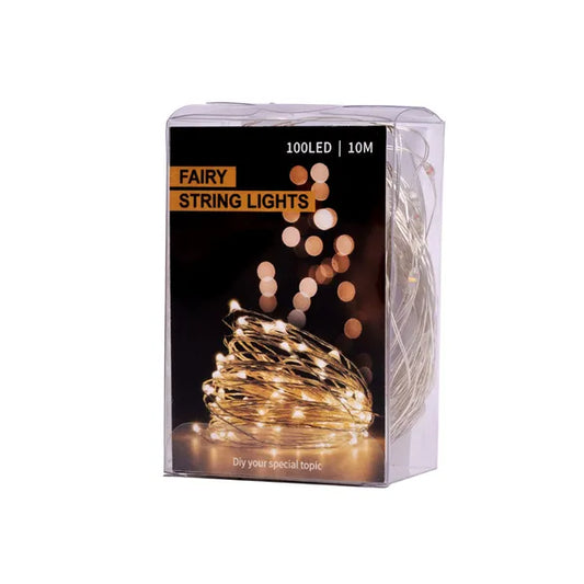 Elemes multikolor LED rézdrót fényfüzér, 10 m, 100 LED, beltéri