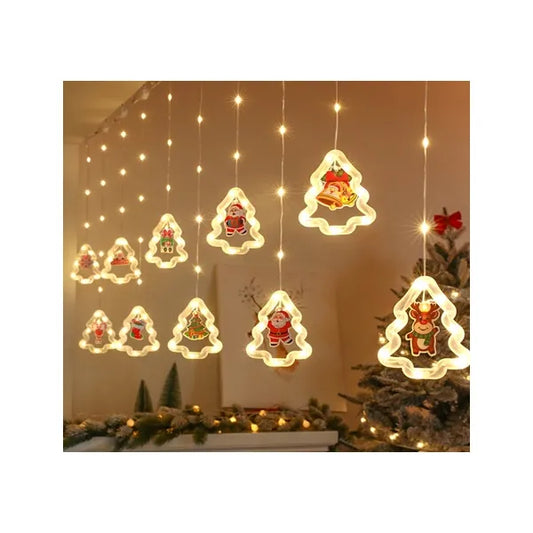 LED függöny fényfüzér, 3 m, 125 LED, meleg fehér, USB, IP44, időzítő