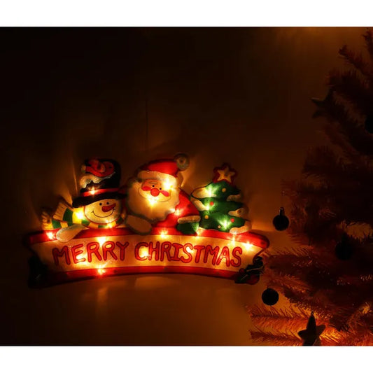 LED függeszthető ablakdísz Merry Christmas XXL 45 cm, elemes