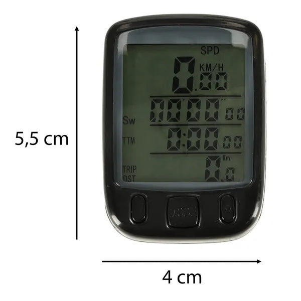 Vezetékes vízálló kerékpár kilométeróra LCD kijelzővel, 25 funkció