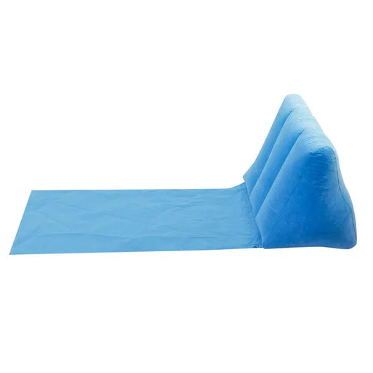 Világoskék felfújható háttámlás strandmatrac, 95×45 cm