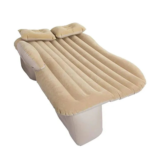 Felfújható autós matrac 130×80 cm, bézs, 12 V pumpával és párnákkal