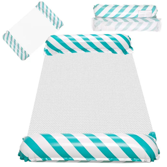 Kék-fehér felfújható vízi hintaágy matrac 110×70 cm, 70 kg teherbírás