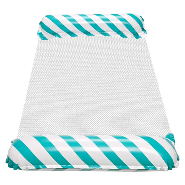 Kék-fehér felfújható vízi hintaágy matrac 110×70 cm, 70 kg teherbírás