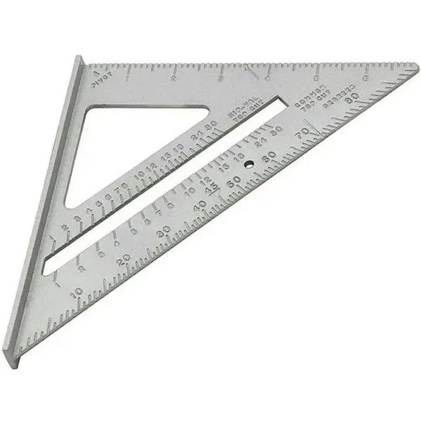 Alumínium asztalos derékszög 18,5×18,2×25,8 cm – 45°/90° jelölő vonalzó
