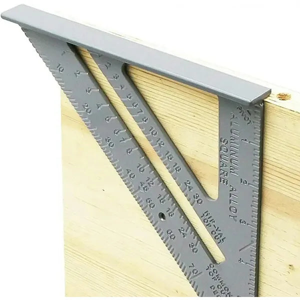 Alumínium asztalos derékszög 18,5×18,2×25,8 cm – 45°/90° jelölő vonalzó