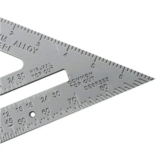 Alumínium asztalos derékszög 18,5×18,2×25,8 cm – 45°/90° jelölő vonalzó