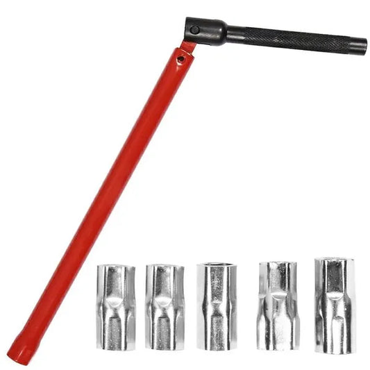 Csuklós szerelőkulcs armatúrához, 5 fej, 8-12 mm, 25,5 cm acél