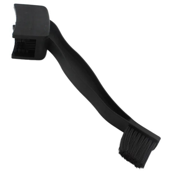 Kétoldalas lánctisztító kefe 27 cm, PP/nylon, fekete