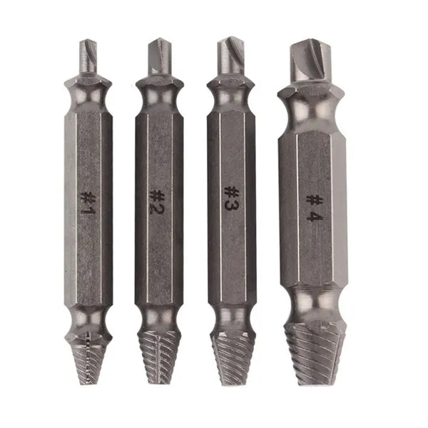 4 db csavarkiszedő készlet, 6–14 mm, szerszámacél