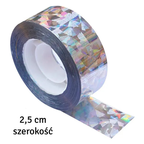 Fényvisszaverő madárriasztó szalag 25 mm x 80 m, ezüst