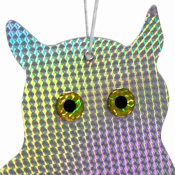 Fényvisszaverő madárriasztó holografikus ülő bagoly 41 cm