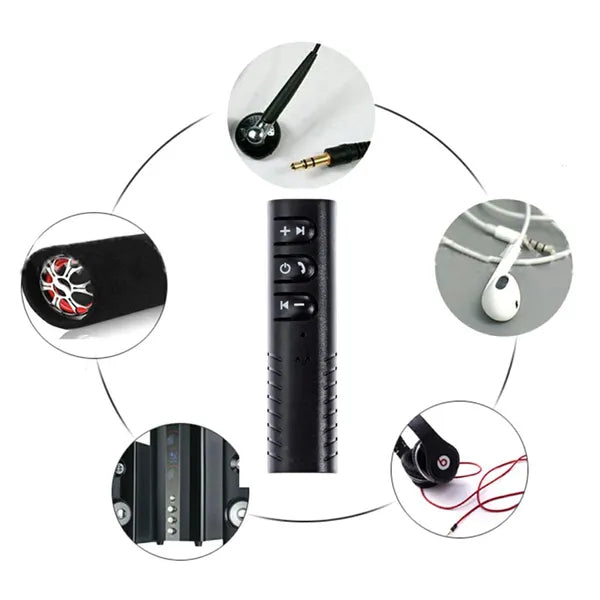 Bluetooth 3.0 AUX adapter 3,5 mm jack, beépített mikrofonnal, 8 óra