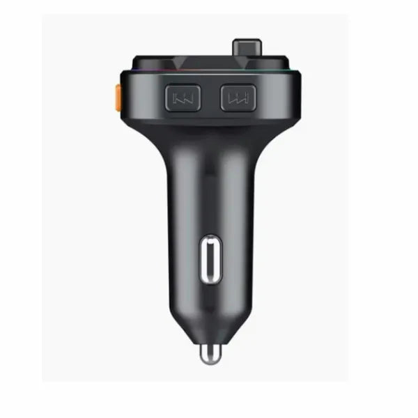 Autós Bluetooth 5.0 FM transzmitter, USB‑A+USB‑C 3.4A, microSD, LCD, RGB