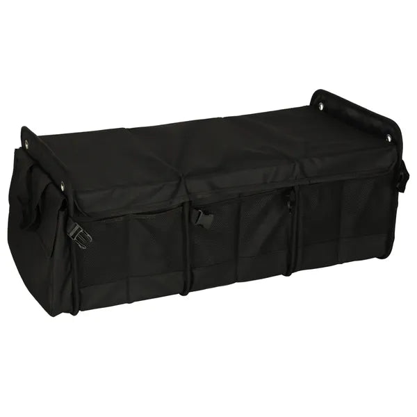 Autós csomagtartó rendező 100 l, hűtő táskával, 75×37×32 cm, fekete