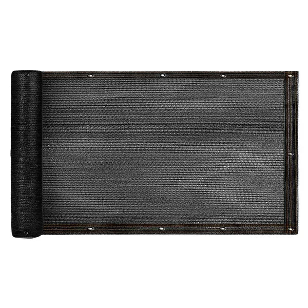 Balkon árnyékoló PVC háló 105x700 cm, 150 g/m², UV-álló, fekete