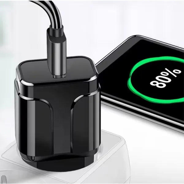 USB-A gyorstöltő QC 3.0, 18 W, fali hálózati adapter, fekete