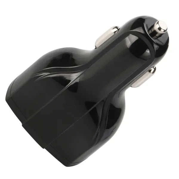 Autós töltő QC 3.0, USB‑C + 2×USB, 3.1A, 12–24V, fekete