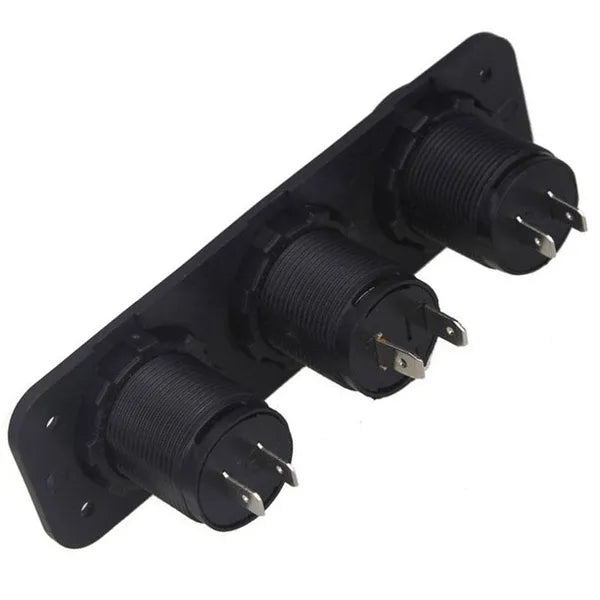 12V szivargyújtó aljzat panel USB 2.1A+1A és voltmérő, fröccsenésálló
