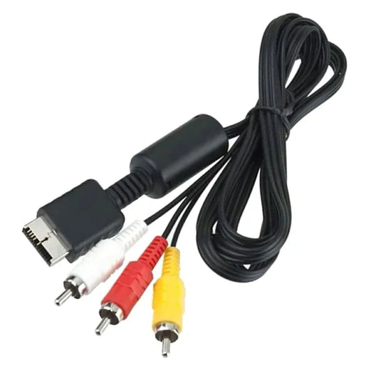 AV kábel 3x RCA Sony PlayStation PS1/PS2/PS3-hoz, 180 cm, fekete