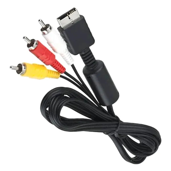 AV kábel 3x RCA Sony PlayStation PS1/PS2/PS3-hoz, 180 cm, fekete