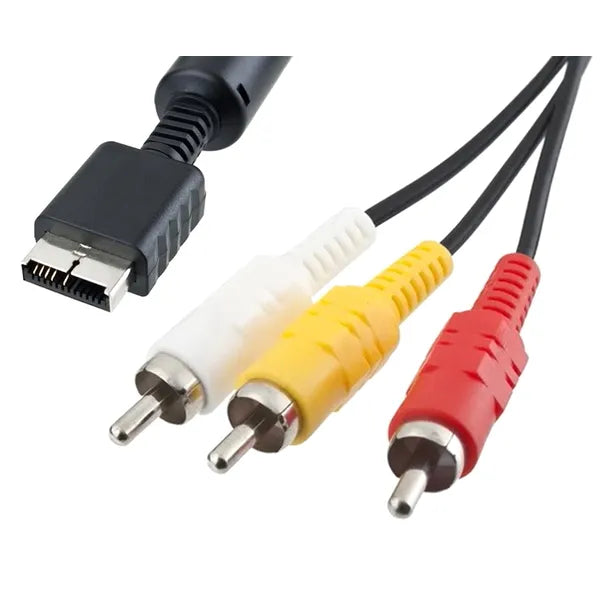 AV kábel 3x RCA Sony PlayStation PS1/PS2/PS3-hoz, 180 cm, fekete
