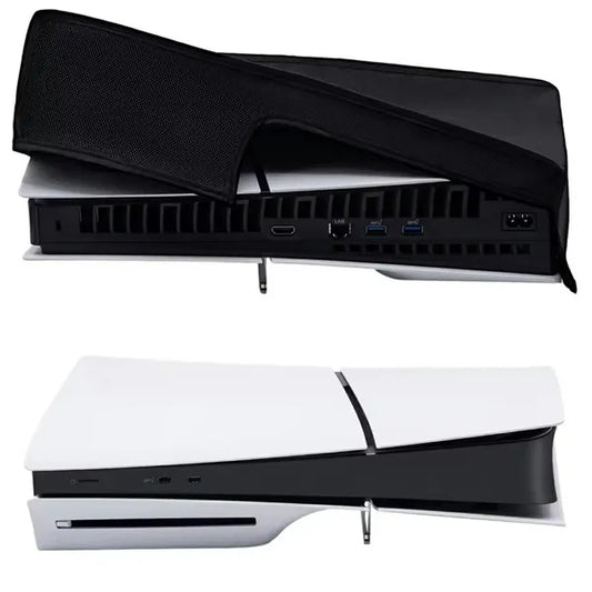 Porvédő huzat fekvő PlayStation 5 Slim konzolhoz, fekete poliészter