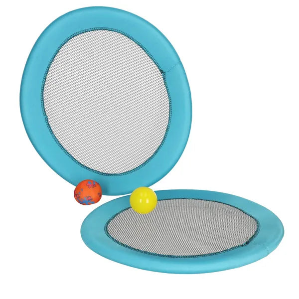 Kör alakú hálós ütő készlet 2 labdával, 44 cm – strand / kert