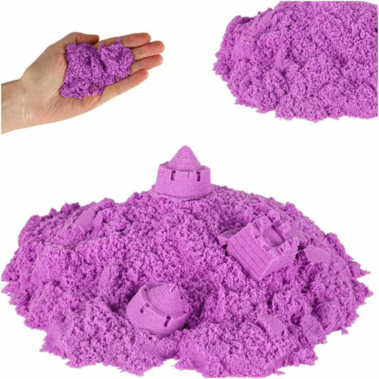 Kinetikus homok 1 kg, lila, visszazárható tasakban