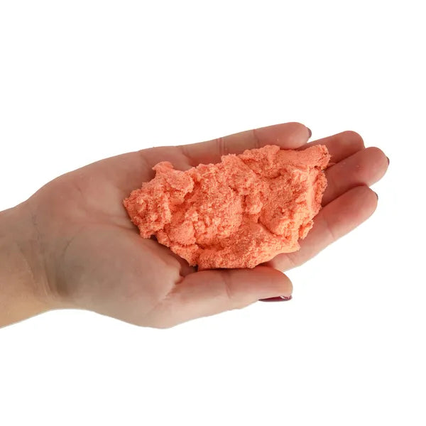 Narancssárga kinetikus homok 1 kg zacskóban, 3+ éves gyerekeknek