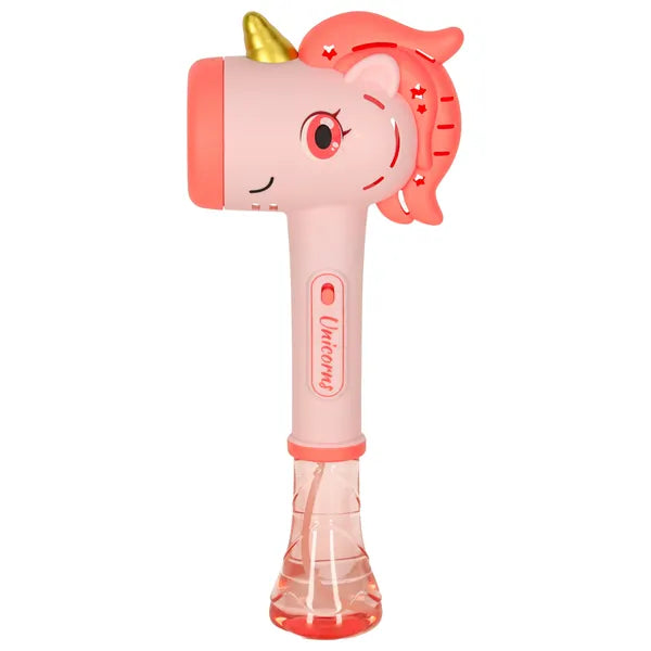 Unikornis buborékfújó pálca LED fénnyel, 100 ml folyadék, 6+