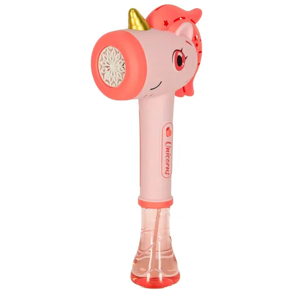 Unikornis buborékfújó pálca LED fénnyel, 100 ml folyadék, 6+