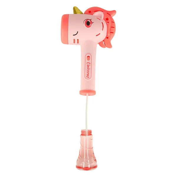 Unikornis buborékfújó pálca LED fénnyel, 100 ml folyadék, 6+