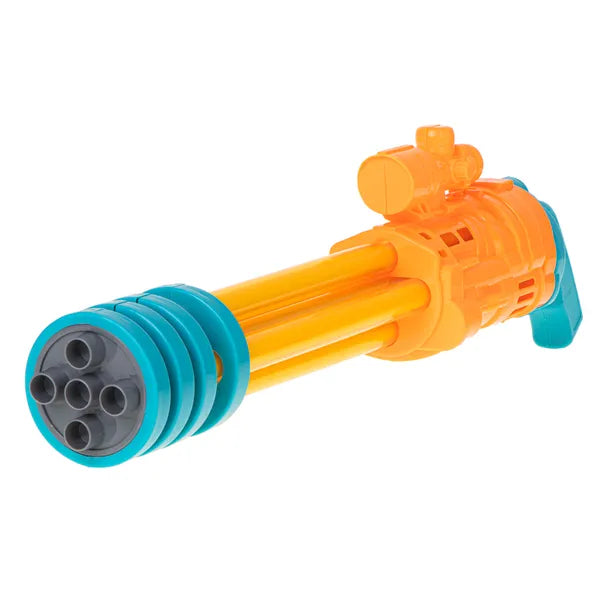 Vízipisztoly 56 cm, sárga, 4 tartályos pumpás hűsítő játék