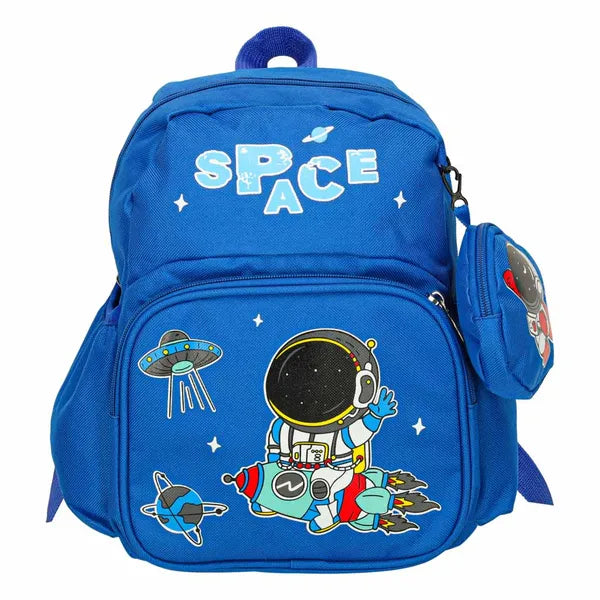 Óvodai gyerek hátizsák, kék astronauta, 30×14×23 cm, 7 L
