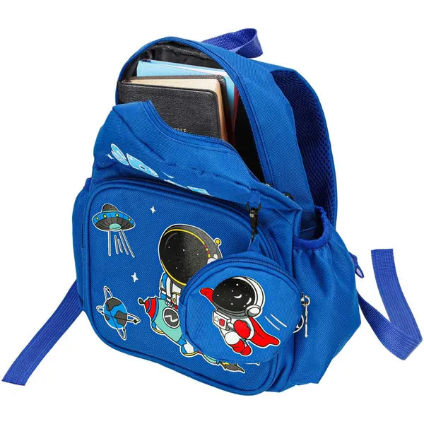 Óvodai gyerek hátizsák, kék astronauta, 30×14×23 cm, 7 L