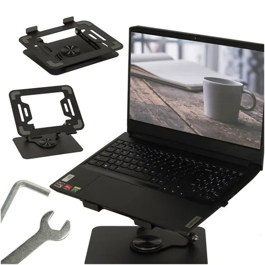 Állítható 360°-os fém laptop állvány, teljes forgással