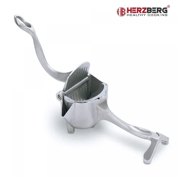 Herzberg alumínium kézi citrom- és gyümölcsprés, 22 cm