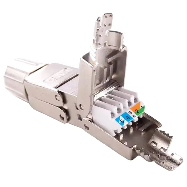 RJ45 STP moduláris toldó, Cat6/6A/7, 10 Gb/s, szerszám nélkül