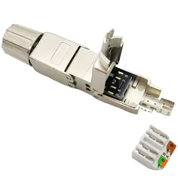 RJ45 STP moduláris toldó, Cat6/6A/7, 10 Gb/s, szerszám nélkül