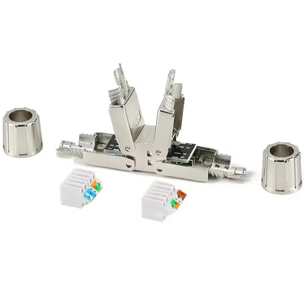 RJ45 STP moduláris toldó, Cat6/6A/7, 10 Gb/s, szerszám nélkül