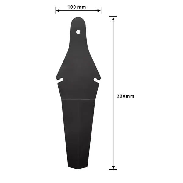 Univerzális nyeregalá szerelhető hátsó kerékpár sárvédő, fekete, 33,5 cm