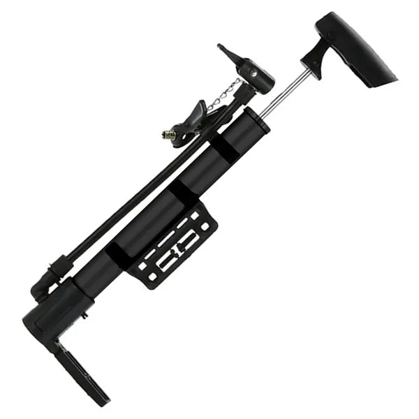 Fém állópumpa kerékpárhoz, adapterekkel, fekete, 51 cm
